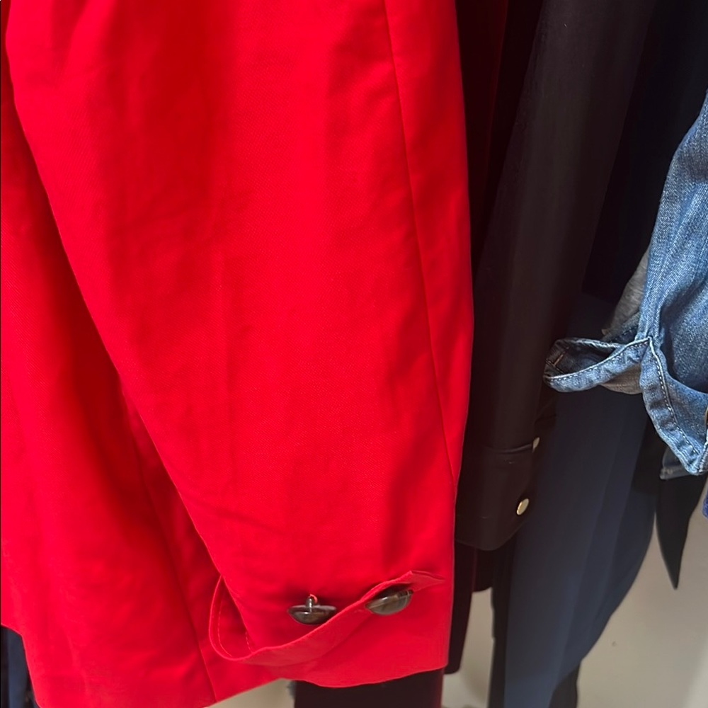 Talbots Bright Red Three-Button Blazer - Picture 5 of 9